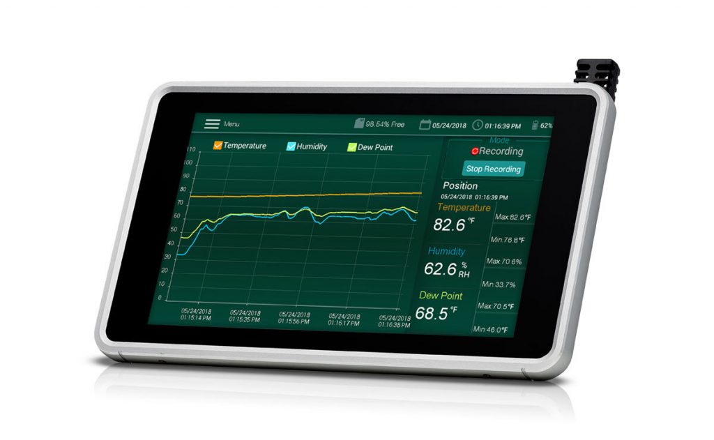 REGISTRATORE GRAFICO TEMPERATURA E UMIDITA' RH550 TOUCH SCREEN