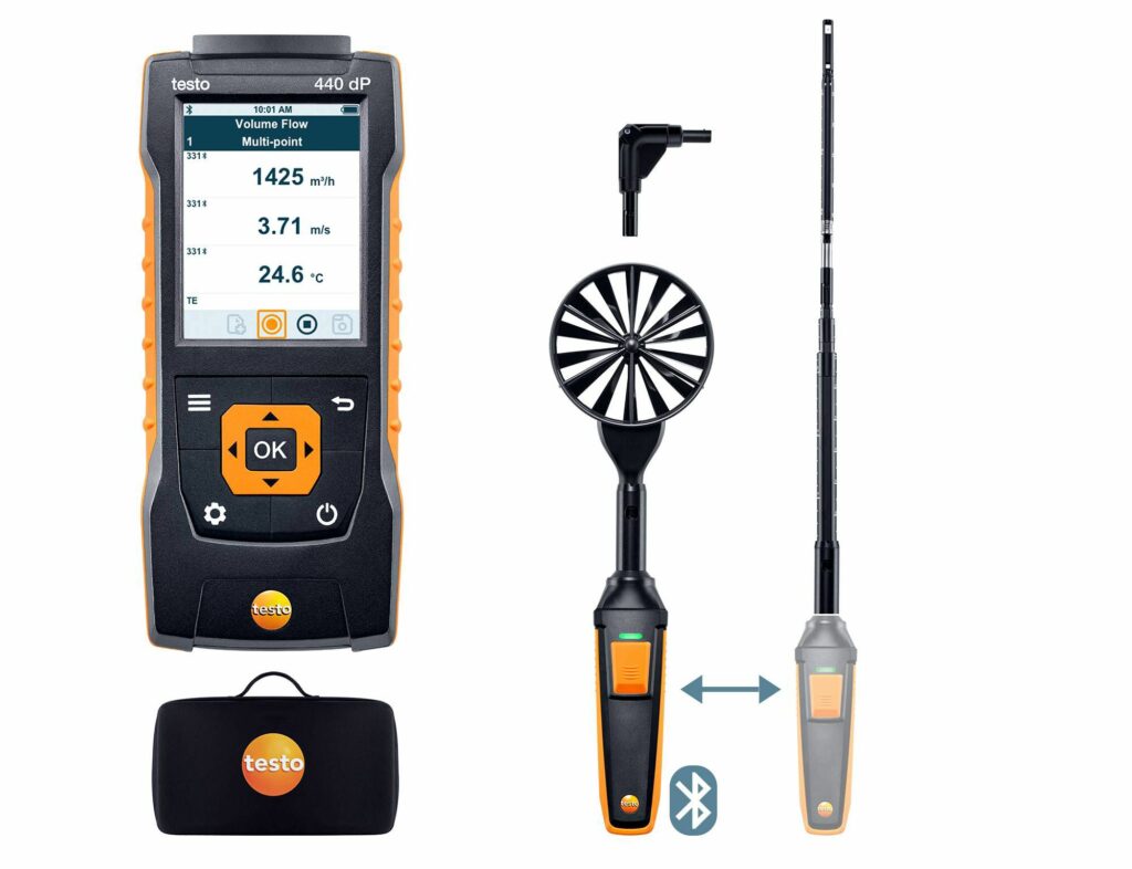 testo 440 Delta P Air Flow ComboKit 1 with Bluetooth®