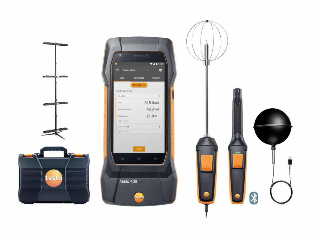 testo 400 IAQ and comfort kit with tripod