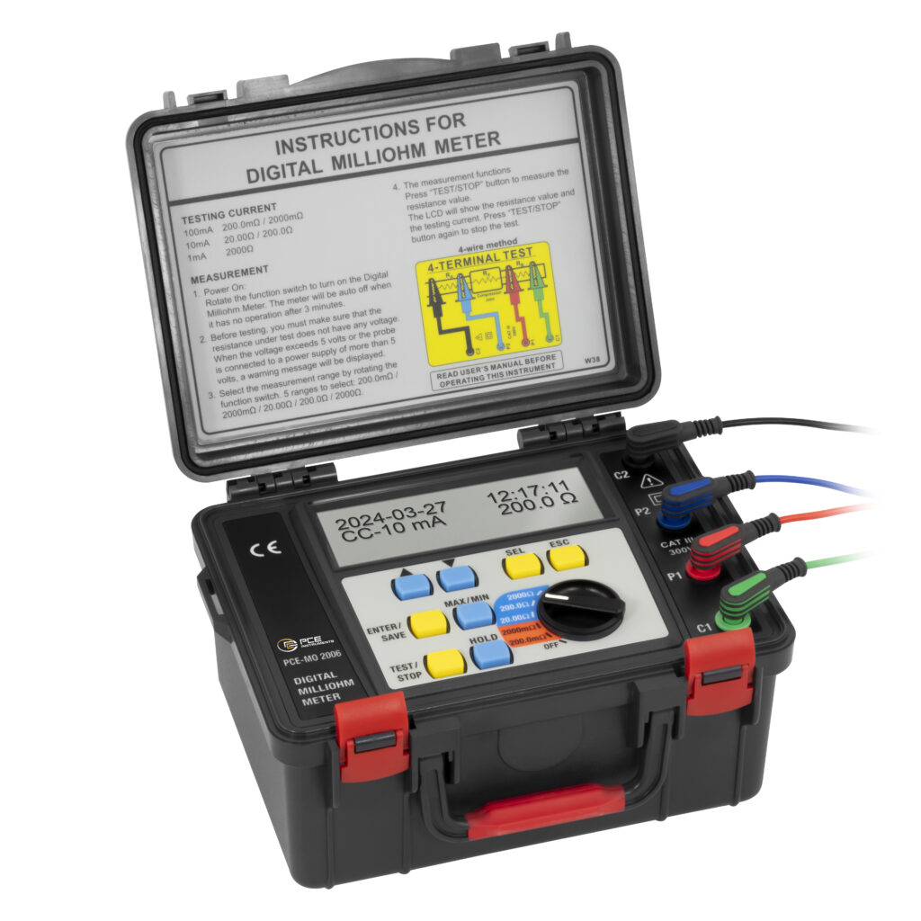Misuratore di resistenza elettrica PCE-MO 2006