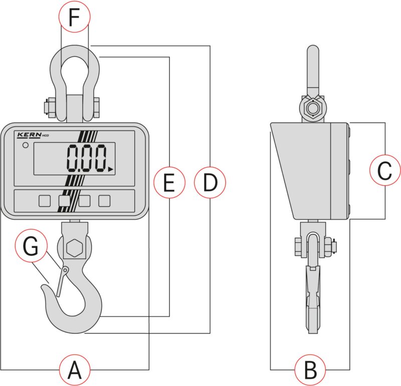 Bilancia da gru KERN HCD 100K-2D - immagine 6